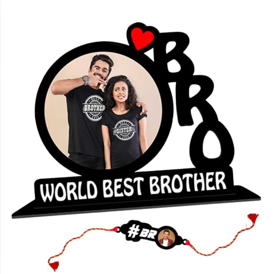 Darak Gifting Co. BRO World Best Brother Tabletop Photo Frame 8x10 inch