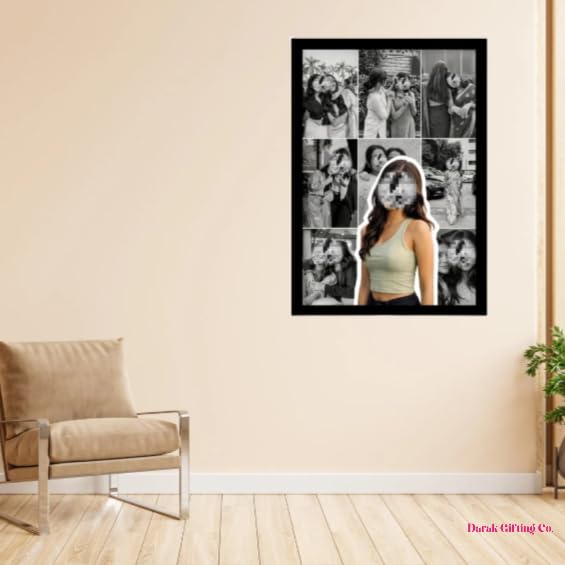 Darak Customised Photo Collage Frame Black A4 8x12 Inch