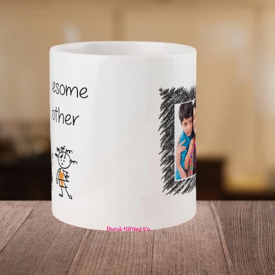 Darak Gifting Co. Awesome Brother Personalised Photo Ceramic Mug 350ml