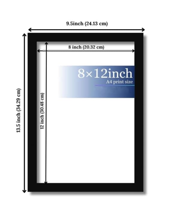 Darak Customised Photo Collage Frame Black A4 8x12 Inch