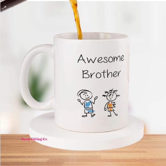 Darak Gifting Co. Awesome Brother Personalised Photo Ceramic Mug 350ml