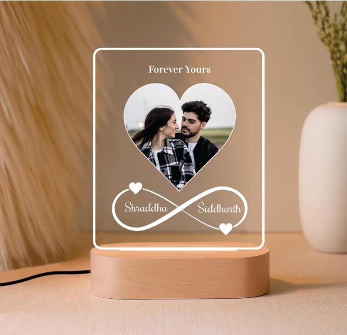 Darak Gifting Co. Personalized Photo Acrylic Night Lamp