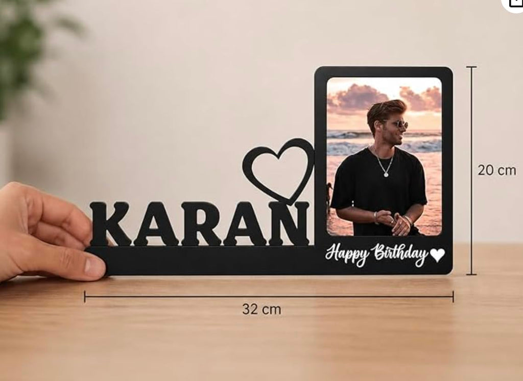 Darak Gifting Co. Personalised Tabletop Photo Frame with Name