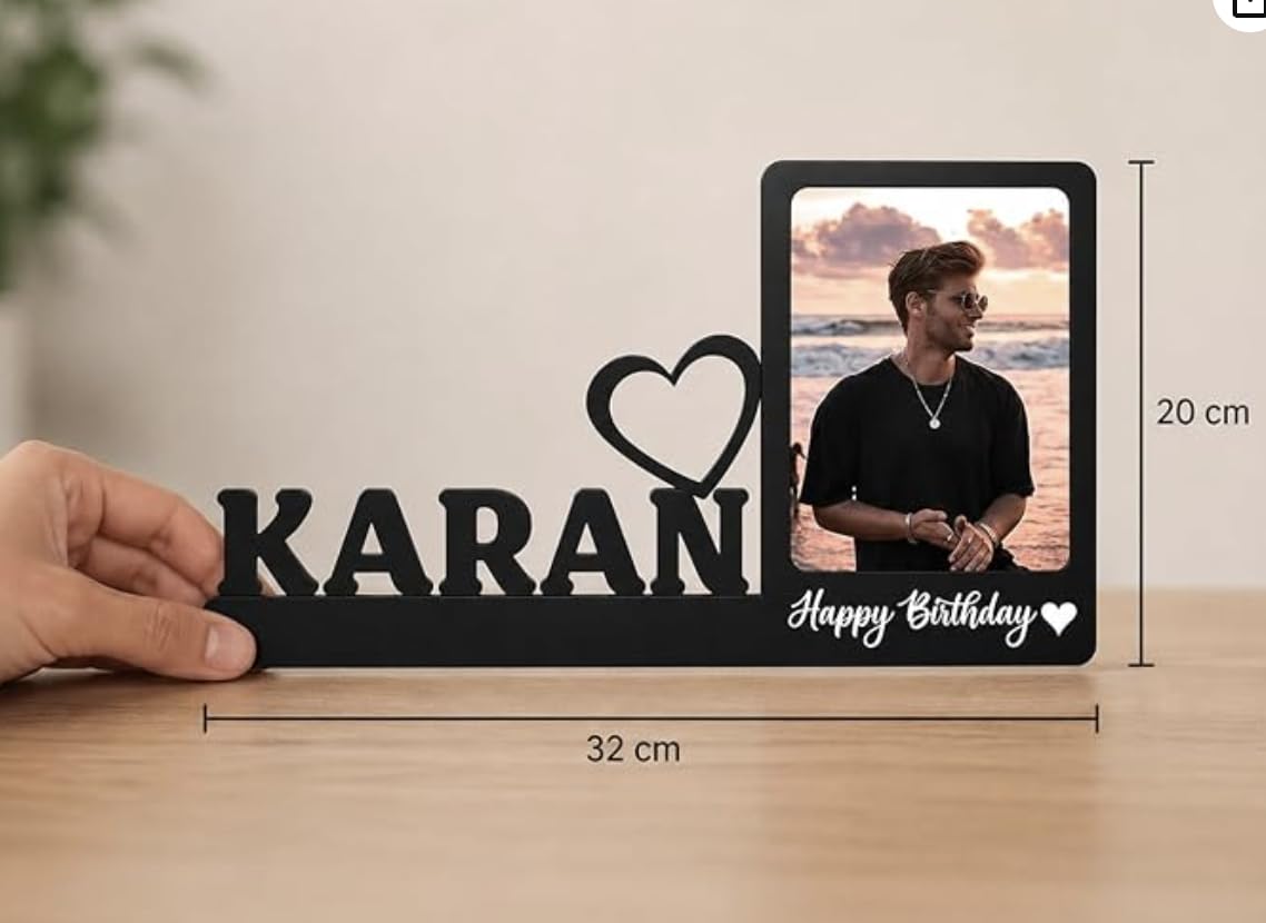 Darak Gifting Co. Personalised Tabletop Photo Frame with Name