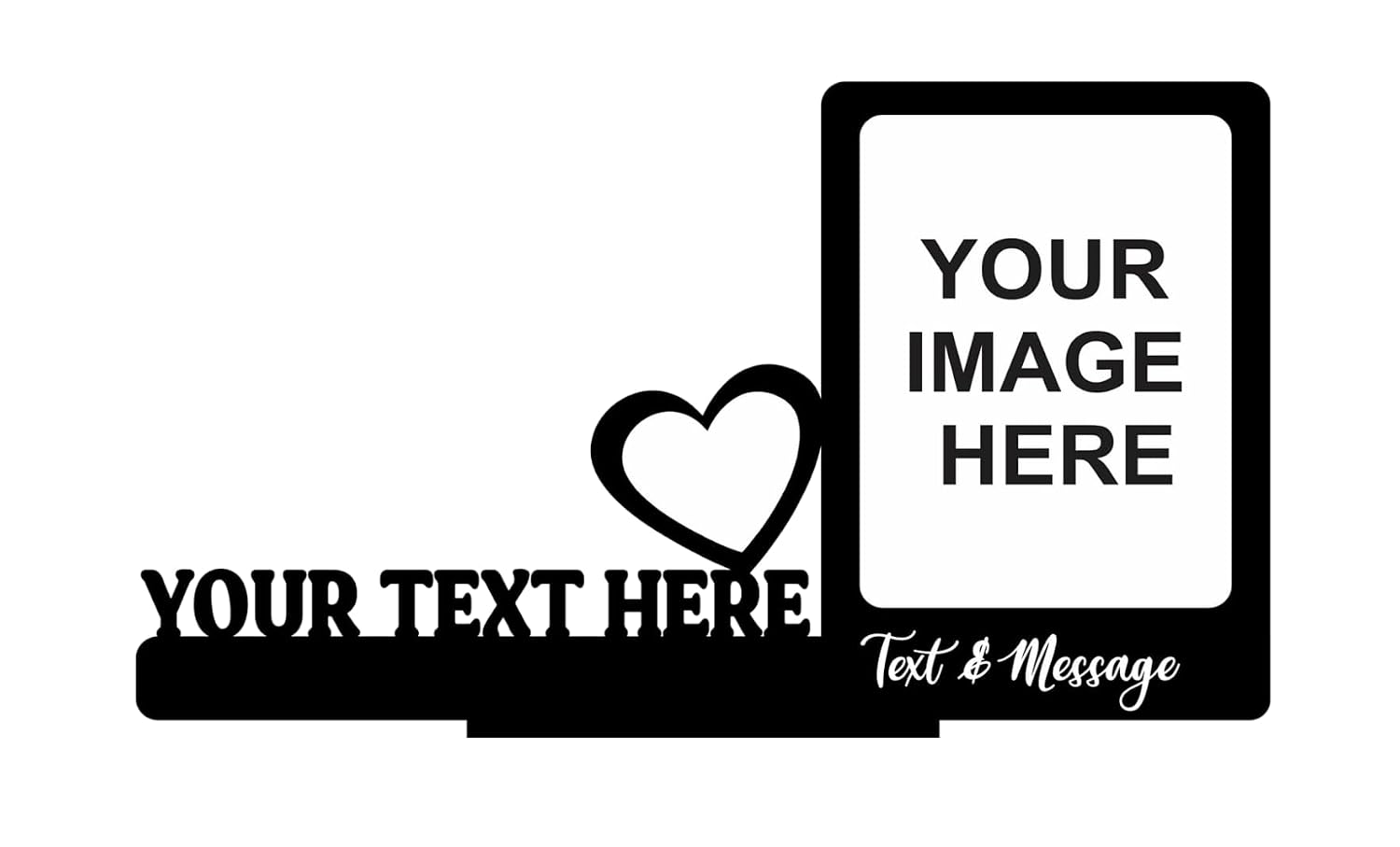 Darak Gifting Co. Personalised Tabletop Photo Frame with Name