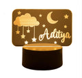 Darak Gifting Co. Personalised Name LED Cloud & Moon Acrylic Lamp