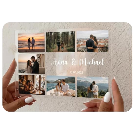 Darak Gifting Photo LED Light Frame with Wooden Stand for Couples