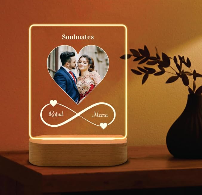 Darak Gifting Co. Personalized Photo Acrylic Night Lamp