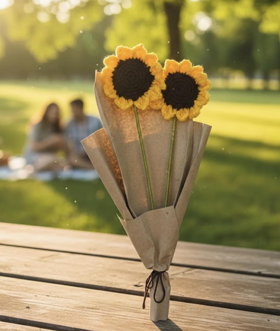 Darak Gifting Co. | Handmade Crochet Sunflower Bouquet Forever Flower