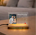 Darak Gifting Co. Personalised LED Acrylic Calendar Photo Frame 7x5 Inch