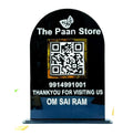 Darak Gifting Co. Custom QR Code Acrylic Stand Black & White Signage