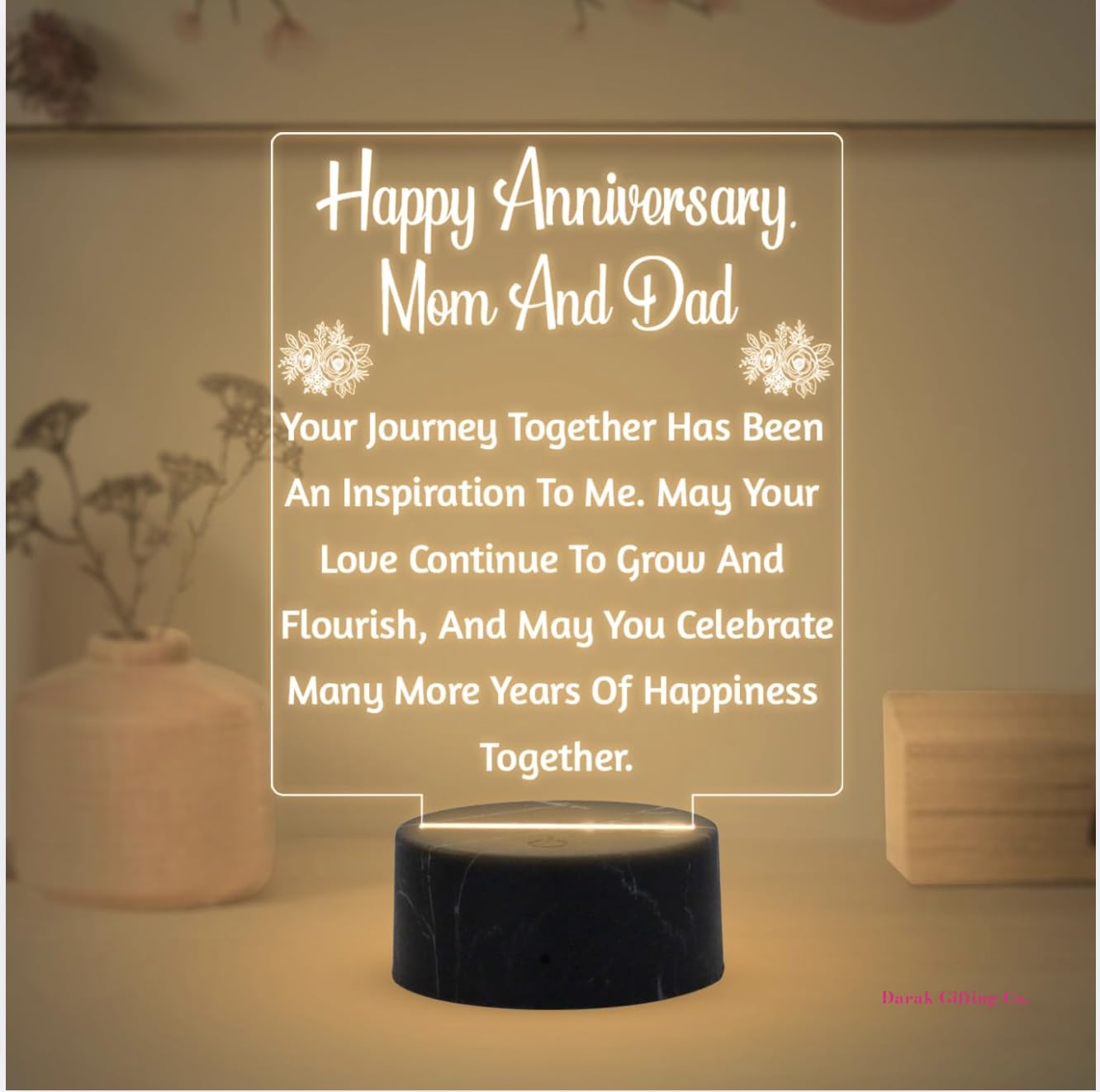 Darak Gifting Co. Forever Together Personalised Wooden Engraving Frame (4X6)