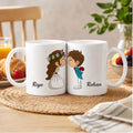 Darak Gifting Co. Personalised Couple Mug Set of 2, 350ml