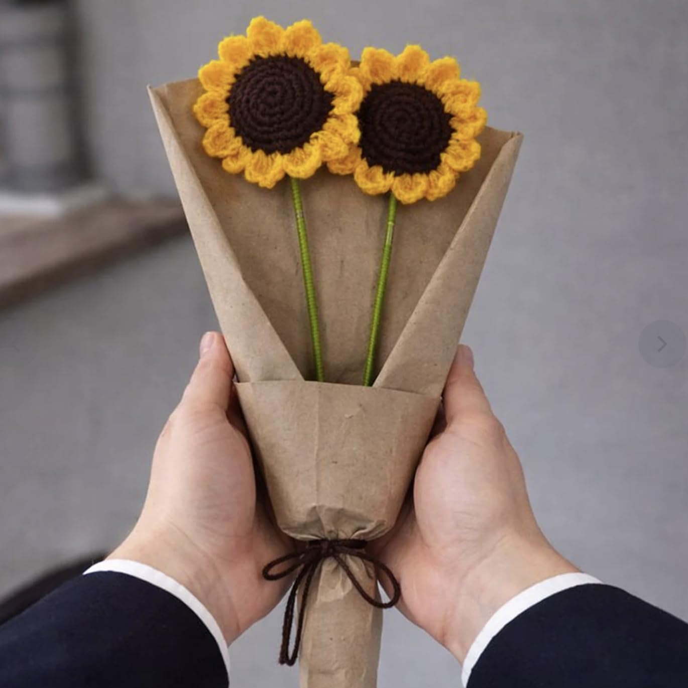 Darak Gifting Co. | Handmade Crochet Sunflower Bouquet Forever Flower
