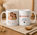 Darak Gifting Co. Personalized Spotify Photo Mug 325ml | Custom Song QR Code Coffee Mug with Photo & Message | Romantic Gift for Couples, Anniversary & Valentine's Day