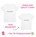 Darak Gifting Co. Customised Round Neck T Shirt for Men & Women | Cotton Unisex Personalised Photo & Text Printed Customized Tshirt | Custom Printing T-Shirt with Name, Logo, & Design (Medium)
