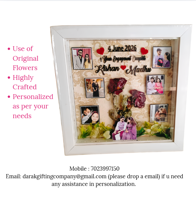 Darak Gifting Co. Personalised Shadow Box Frame