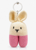 Darak Gifting Co. Handmade Crochet Bunny Keychain Soft Cotton Yarn | Amigurumi Rabbit, Kawaii Bag Charm, 12.5 cm Height, Lightweight, Handmade