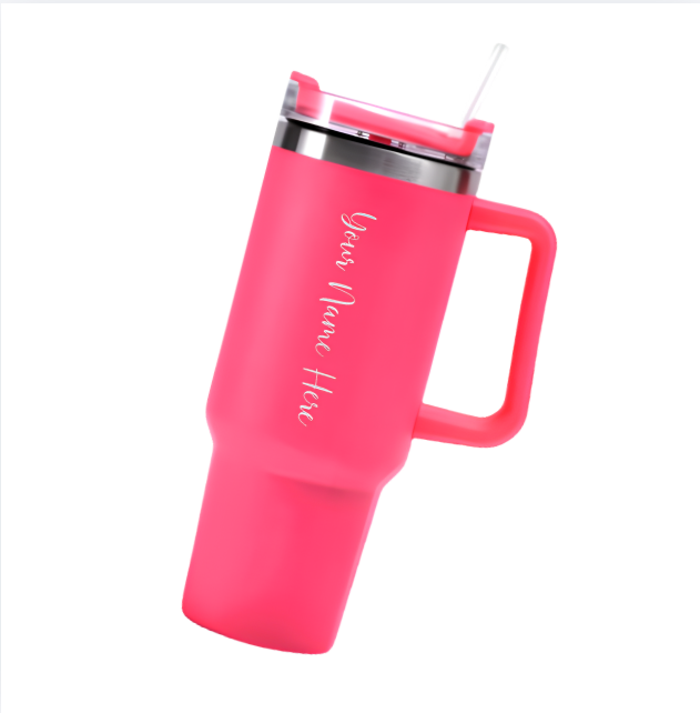 Darak Gifting Co. Personalized Tumbler with Handle and Straw with Lid, Double Wall Insulated Vacuum Sealed Stainless Steel Tumbler (1200 ml)